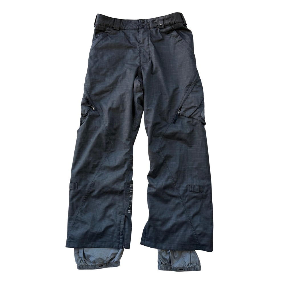 Burton Men Gray Cargo Snow Pants Waterproof Ski Snowboard Size Medium Excellent